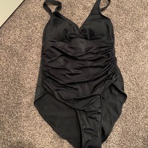 Croft & Barrow Black One Piece Bathing Suit